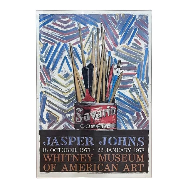 Jasper Johns Poster for the 1977-1978 Whitney Museum of American Art Exhibition For Sale