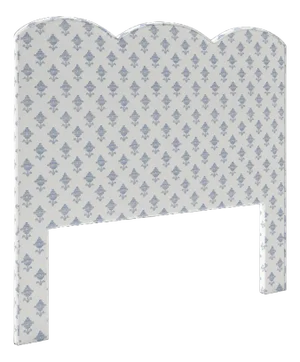 Starmount Headboard in Schumacher Rubia Embroidery, Blue - Full
