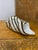 Hollywood Regency 1970’s Murano Style White & Brown Striped Glass Sea Shell For Sale - Image 3 of 6