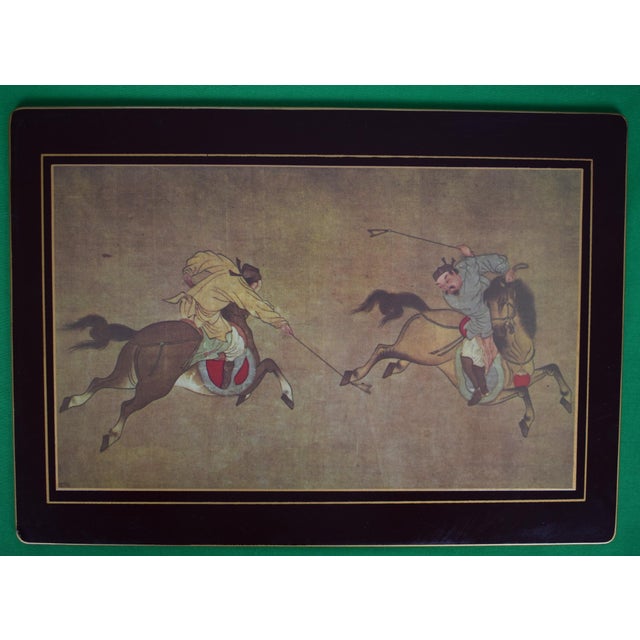 Mat Sz: 10" x 14" w/ Lady Clare giftbox Art prints are hand-applied to handpainted wooden mats made in England. Lacquered,...