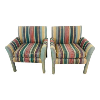 Post Modern Upholstered Chairs, a Pair For Sale