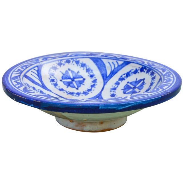 Rustic Moorish Ceramic Plate W/ Motif For Sale - Image 3 of 10