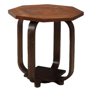 Small Art Deco Walnut Table, Italy, Early 20th Century For Sale