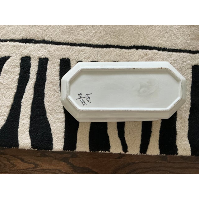 1970s 1970s Italian, Ceramic Cream Colored Hexagonal Shaped Planter For Sale - Image 5 of 8