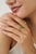 Five-Stone Natural Emerald Band Ring Size 4 With Diamond Accents in 14k Yellow Gold For Sale - Image 9 of 17