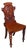 Antique Shield Back Hall Chair, Scottish, Walnut Reception Seat, Side, Victorian For Sale