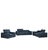 Metal Soho Black 3-Piece Leather Match Living Room Set For Sale - Image 7 of 10