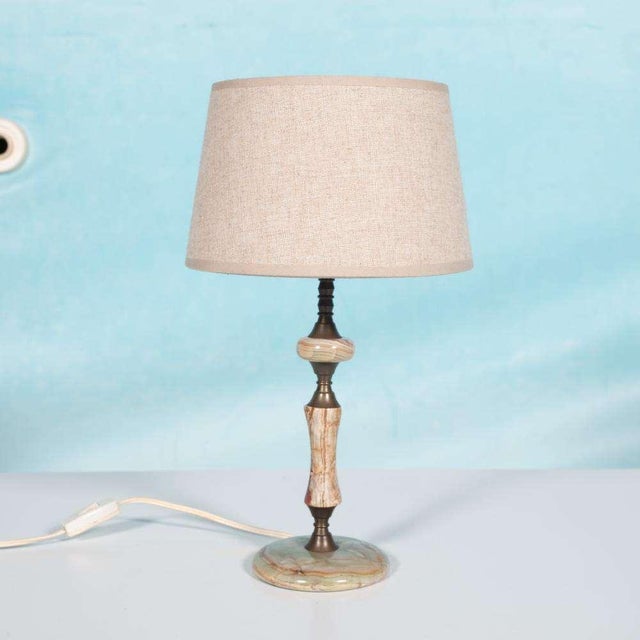 Table Lamp in Onyx & Brass, 1970s For Sale - Image 17 of 17