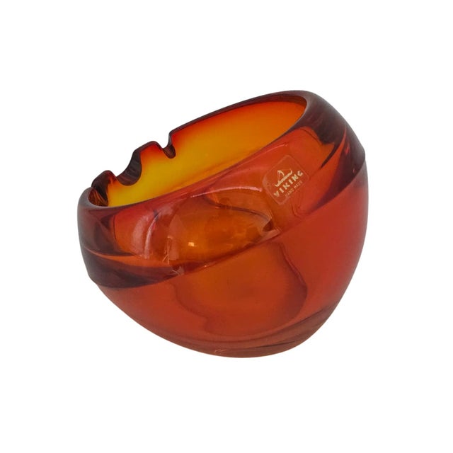 This exceptional Viking Glass creation exemplifies the refined aesthetics of Mid-Century Modern design, bearing the...