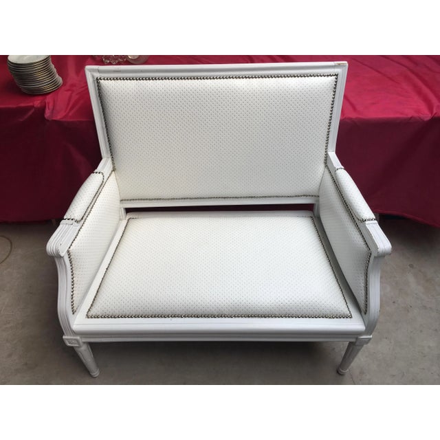 Small White 2-Seat Sofa, 1930s For Sale - Image 3 of 18