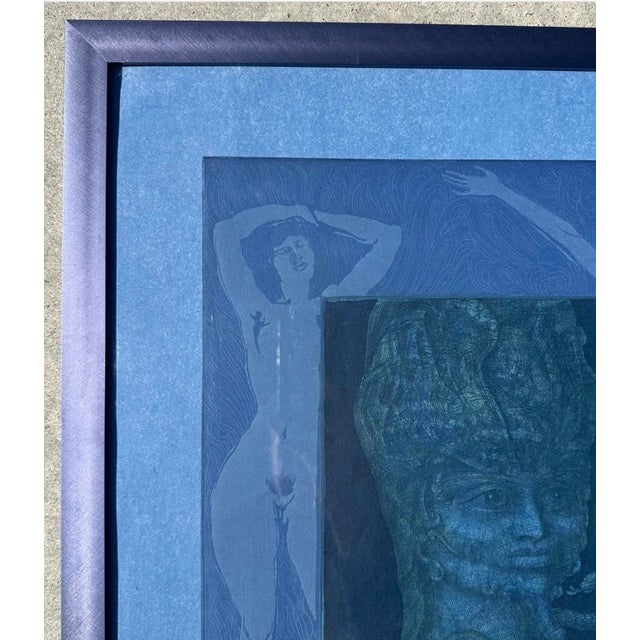 Ernst Fuchs (Austrian, 1930–2015) Sphinx Mystagoga (Sheet No. 6 From Die Sieben Bilder Und Sprüche Der Sphinx) Aquatint Etching | 1967 | Edition 63/99 For Sale - Image 10 of 18