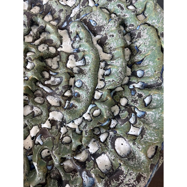 Large Japanese Contemporary Stoneware Glazed Plate by Satoru Hoshino For Sale - Image 14 of 15