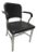 Emeco Navy Armchair in Black Leather For Sale