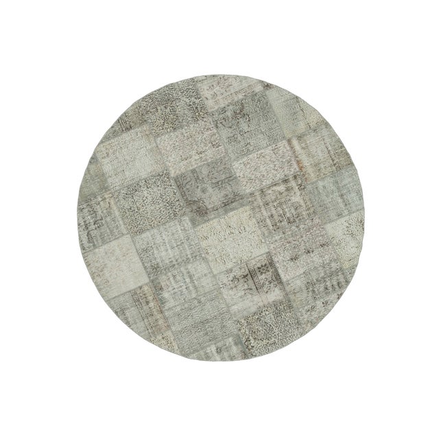 Vintage Handmade Round Rug For Sale