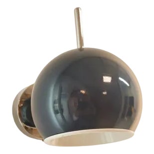 Space Age Adjustable Chrome and Blue Wall Light For Sale