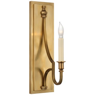 Chapman & Myers for Visual Comfort Signature Mykonos Medium Sconce in Antique-Burnished Brass For Sale