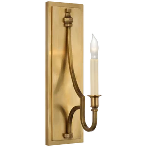 Chapman & Myers for Visual Comfort Signature Mykonos Medium Sconce in Antique-Burnished Brass