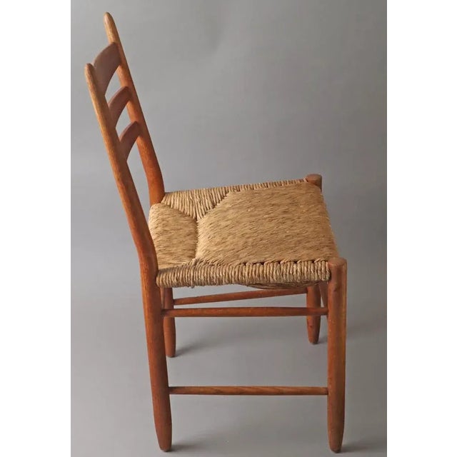 Side Chair with Raffia Seat, 1960s For Sale - Image 9 of 11