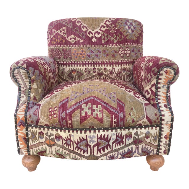 21st Century Kilim Cover Armchair Chairish