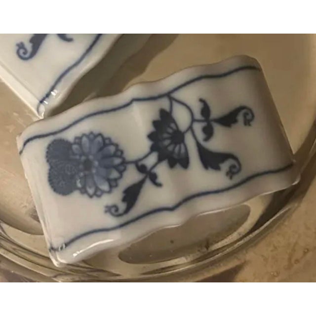 Single napkin ring 1970s Blue Danube Napkin Holders or Ring Blue and White porcelain made in Japan - it matches the Blue...
