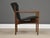 1950s Refinished Walnut Leather Lounge Chair For Sale In Boston - Image 6 of 8