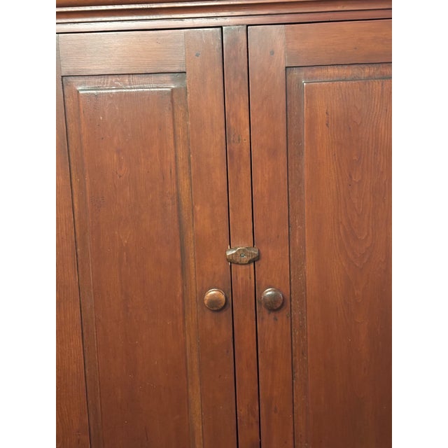 Wood 1980s Pine Cabinet With 4 Shelves and Base For Sale - Image 7 of 10