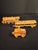 American Antique Kilgore Cast Iron Train Set Orange Locomotive Coal Tender Passenger Car For Sale - Image 3 of 18