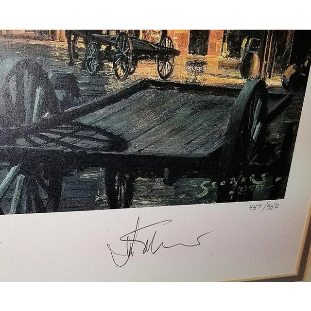 1980s John Stobart Signed Numbered Limited Edition Print, "Boston, Waiting for the Dawn", Framed For Sale - Image 5 of 5
