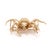 Modern 1960s Heavy Spider Brooch With Emerald Eyes, 14k Yellow Gold, Width 1 In For Sale - Image 3 of 6