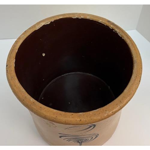 Antique Salt Glazed #3 Bee Sting Design Crock For Sale - Image 4 of 8
