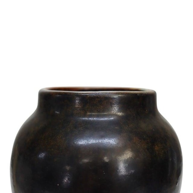 Fulper School Art Pottery Vase With Chocolate Brown Glaze Unsigned C1920 For Sale - Image 6 of 8