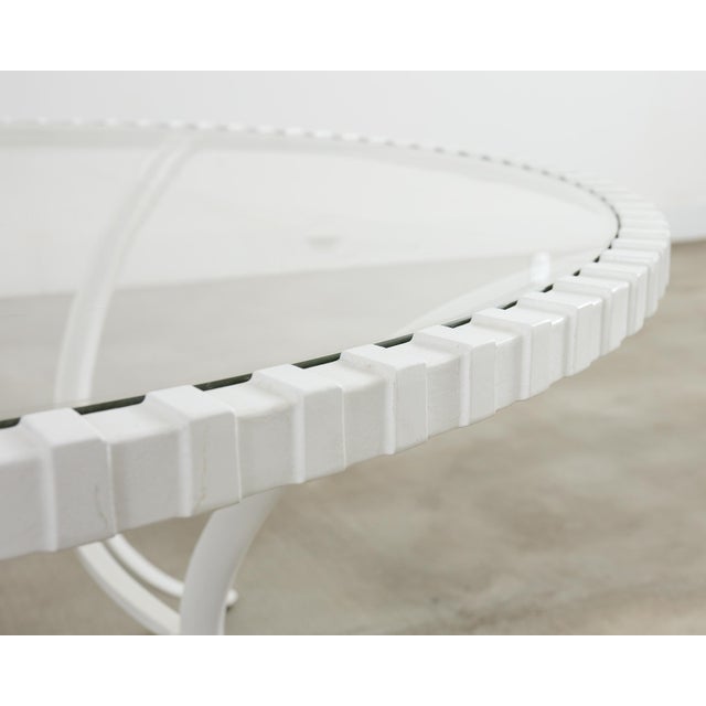 Mid 20th Century Thinline Garden Dining Table and Four Neoclassical Klismos Chairs For Sale - Image 5 of 12