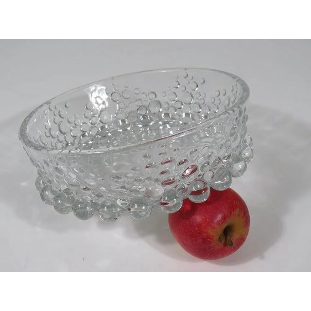 Beautifully designed bowl made of thick bubble glass. I have official proof of authenticity such as vintage catalogs,...