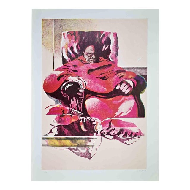 Mario Bardi, The Cardinal, 1979, Lithograph For Sale - Image 3 of 3
