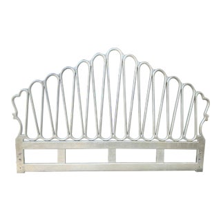 Vintage Silver Leafed King Size Headboard For Sale