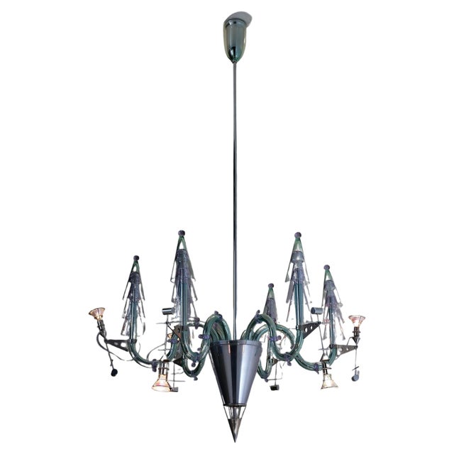 Murano Glass Chandelier by Gian Paolo Canova & Carlo Moretti, 1988 For Sale