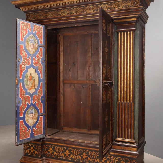 Mannerist Wardrobe in Walnut For Sale - Image 3 of 16