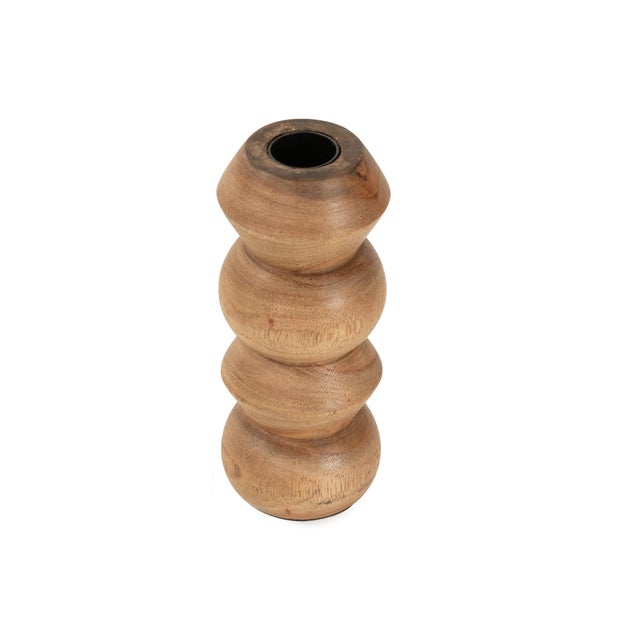 Contemporary Timber Candle Holder Small For Sale - Image 3 of 10