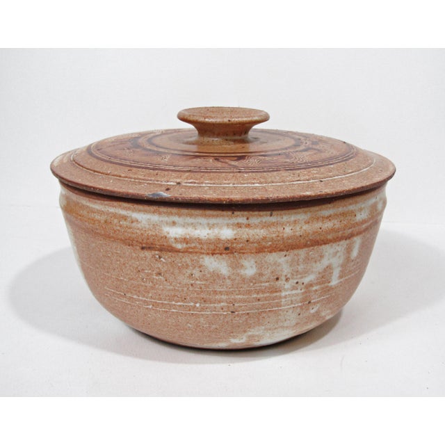 1990s Signed Hand-Thrown Studio Pottery Steam Pot With Lid For Sale In Austin - Image 6 of 14