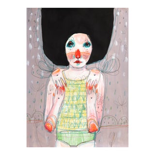 Kindred Souls - Whimsical Fantasy Feminine Figurative Art on Paper Original Artwork by Silvia Pavarini For Sale