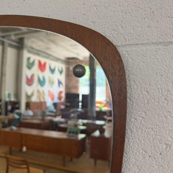 Teak mirror with shelf, Denmark 1960