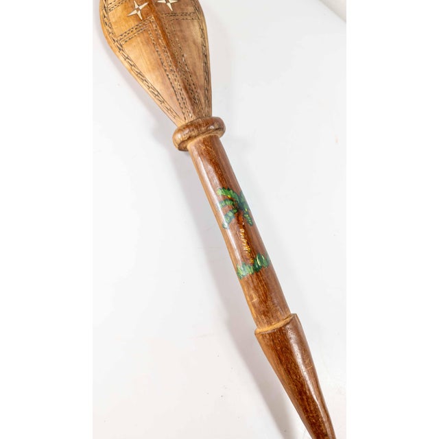 Mid-Century Wwii Era Pacific Solomon Islands Tribal Dance Paddle Club For Sale - Image 14 of 15
