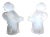 Late 20th Century Frosted Glass Angel Candle Stick Holders Hand Crafted by Smith - a Pair For Sale