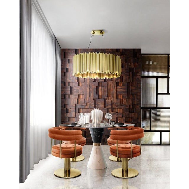 Gold Brubeck Oval Suspension by Delightfull For Sale - Image 8 of 14