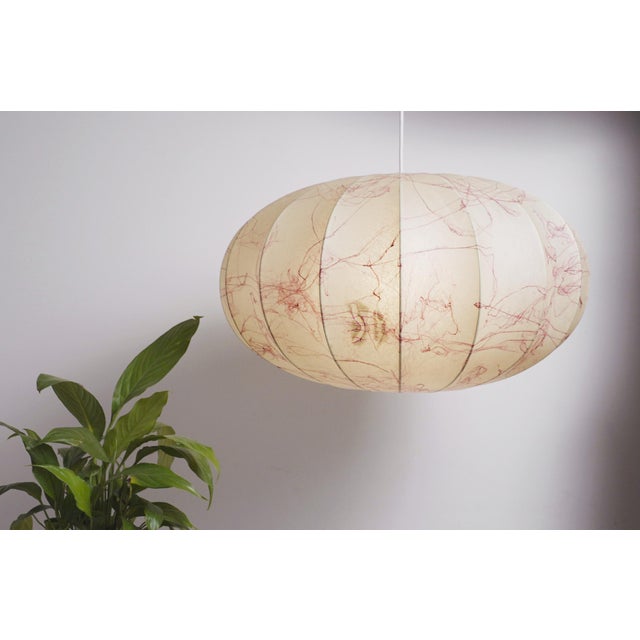 Mid-Century Modern Italian Coccoon Pendant Lampshade in Resin, 1960s For Sale - Image 11 of 18