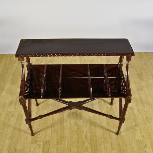 Regency Style Mahogany Magazine Rack, 1900s For Sale - Image 6 of 9