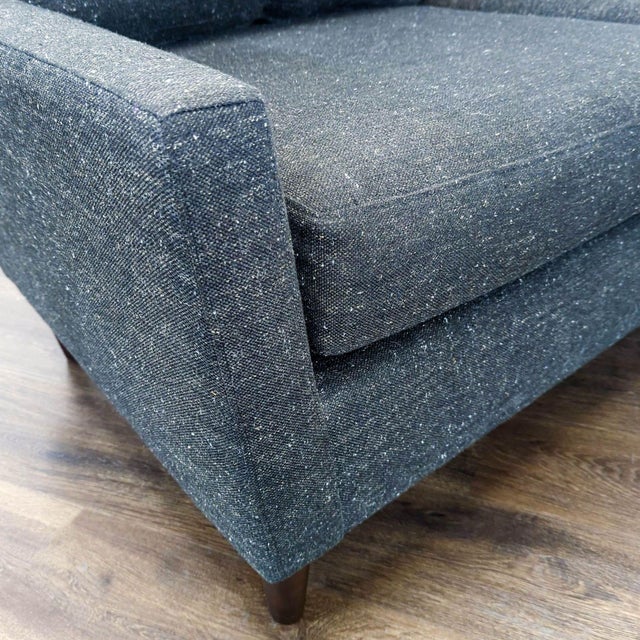 West Elm Modern Dark Gray Loveseat For Sale In San Francisco - Image 6 of 10