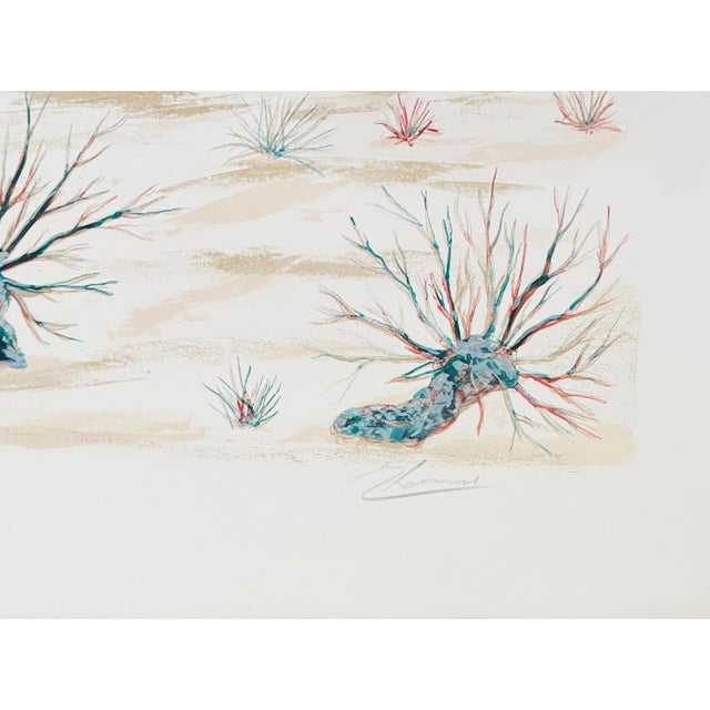 Mid-Century Modern 1960s Maurice Loirand Village in Snow Lithograph For Sale - Image 3 of 4