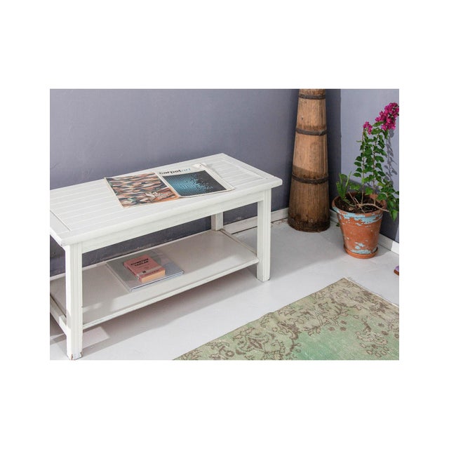 Green Vintage Turkish Oushak Rug - 4`7" X 7`9" For Sale - Image 4 of 6