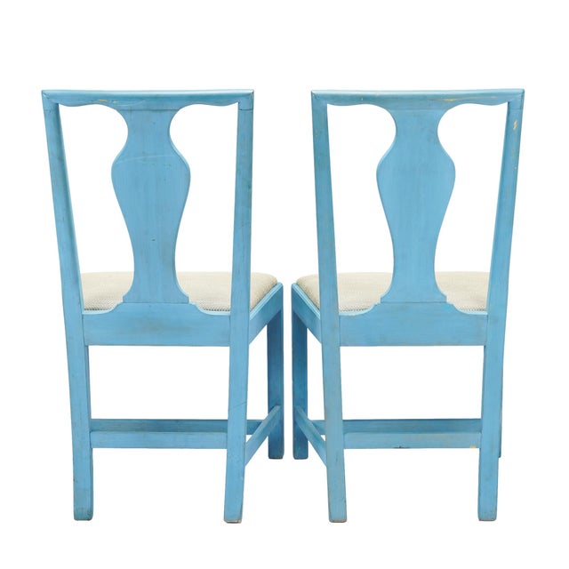 Pair of Painted Academic Revival Slip Seat Side Chairs, 1940 For Sale In Chicago - Image 6 of 14
